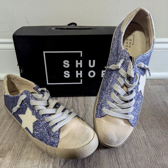 ShuShop Purple Sneakers with Vintage Glam - Picture 1 of 6